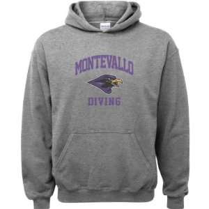 Montevallo Falcons Sport Grey Youth Varsity Washed Diving Arch Hooded 