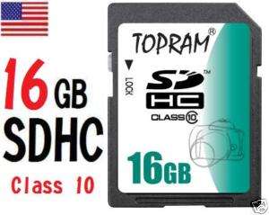 TOPRAM 16GB 16G SDHC extreme ly fast SD Card Class 10  