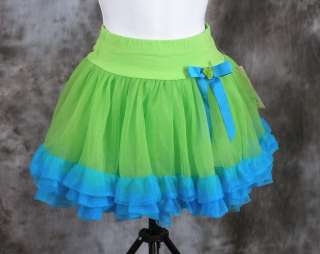 NEW Jona Michelle Girls Green Blue Tulle TUTU Skirt size Small  