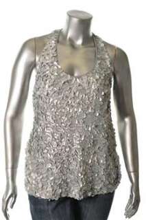 MICHAEL Michael Kors NEW Plus Size Gray Blouse Embellished Sale Top 3X 