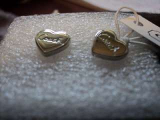 NEW COACH SMALL heart stud earrings silver 95847 PLEASE SEE PICTURES 
