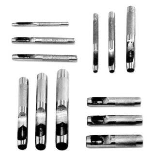 Heavy Duty 12 Piece Hollow Punch Set for Metal, Wood, Leather, Plastic