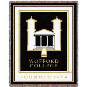  Wofford College Logo Jacquard Woven Throw   69 x 48 