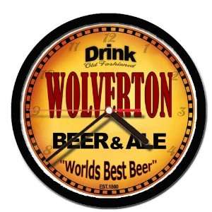  WOLVERTON beer and ale cerveza wall clock 