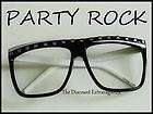 Rave Lmfao Dance Party Rock Black&White Sun Glasses Frame_NO LENS 