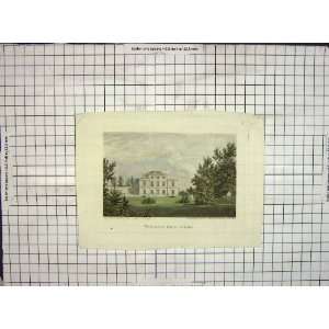  Hand Coloured Print 1793 Wycliffe Hall Yorkshire Walker 