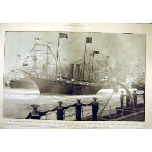  1902 Coronation Naval Review Spithead Royal Yacht Ships 
