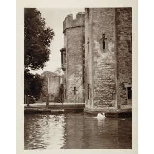  1926 Moat Bishops Palace Swan Wells Somerset England 