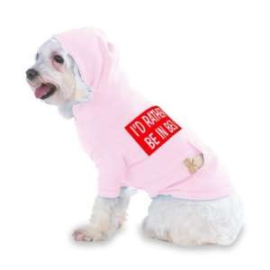  BE IN BED Hooded (Hoody) T Shirt with pocket for your Dog or Cat 