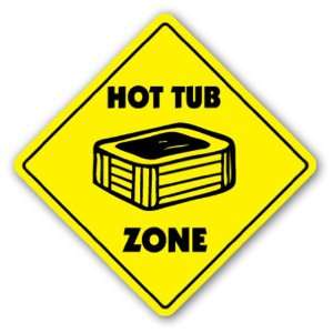 HOT TUB ZONE   Sign   new caution xing party spa gift 