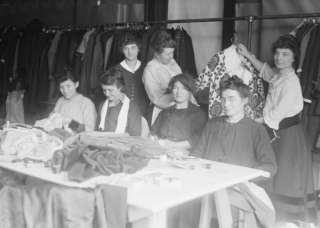 early 1900s photo Bundle Day Hdqts. mending clothing  