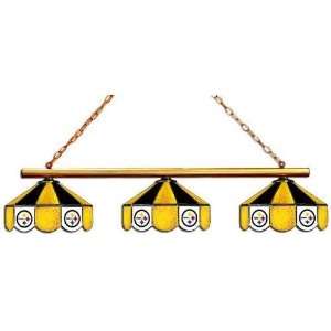  Pittsburgh Steelers 3pc Swag Glass Pool Table Light/Lamp 