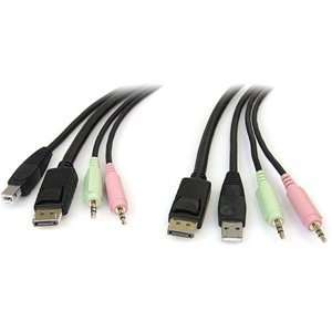   StarTech 6ft 4 in 1 USB DisplayPort KVM Switch Cable Electronics