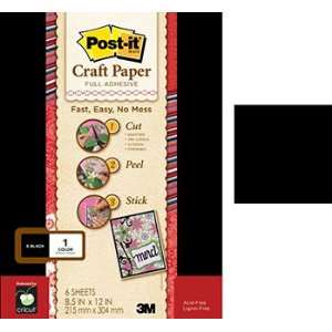  6 Pack 3M COMPANY POST IT CRAFT PAPER BLACK Everything 
