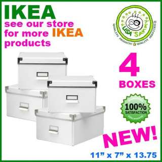 IKEA 4 x Boxes Box Organizer Lid Letter Size fit BESTA  