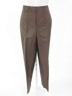 LAFAYETTE 148 Brown Silk Pleated Pants Slacks Sz 6  