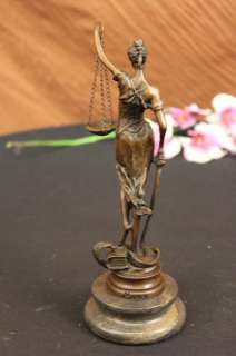 BLIND LADY JUSTICE BRONZE STATUE FOR LAWYERS FIGURINE  