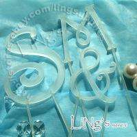 Monogram Frosted Initial HRT Wedding Cake Topper Set 3  