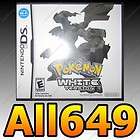 POKEMON WHITE DS 3DS UNLOCKED w/ALL 649 SHINY Lv100 + ALL ITEMS 