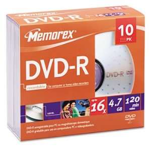  Memorex® DVD R Recordable Disc DISC,DVD R 4.7GB 10PK,SR 