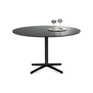 Domitalia Jasper Round Table in Black/Black 