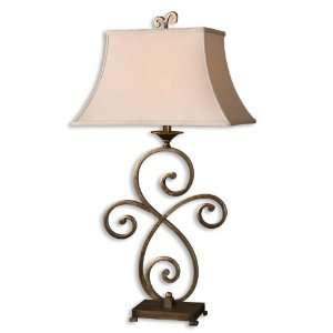  Uttermost 37 Inch Aleria Lamp In Curved Metal Finished In 