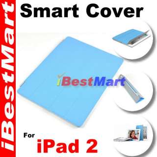 Slim Blue Smart Cover For Apple iPad 2 Magnetic Case  