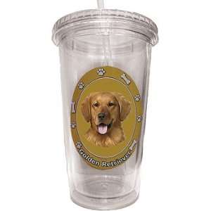  Insulated Acrylic Tumbler with Screw on Lid Golden 