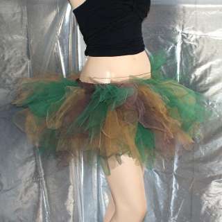 Camo Princess Green Brown Army Trashy tulle TuTu Skirt  