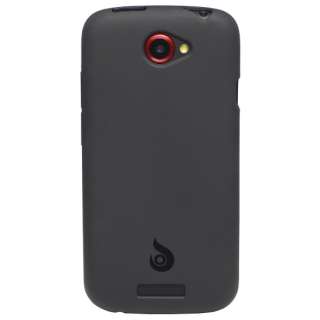 Diztronic Matte Back Black TPU Case / Cover & Screen Protector for HTC 