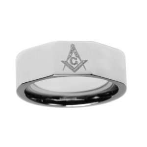   Stainless Steel Masonic Freemason Mason Blue Lodge Ring (Size 12.5