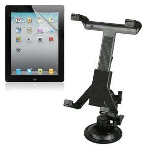   Protector + Black Car Holder for Ipad 3 New Ipad By Skque Electronics