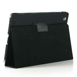  Black / PU Leather Stand Case Cover for Apple iPad 2 