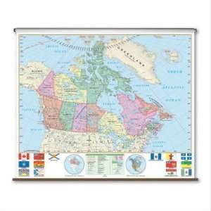  Universal Map 2848227 Canada Essential Wall Map Railed 