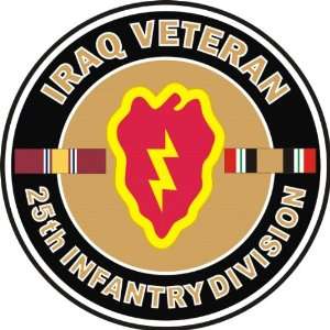  US Army Iraq Veteran 25th Infantry Decal Sticker 3.8 6 