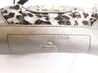 Kathy VanZeeland Crossbody Top Zip Bag Grey Leopard  