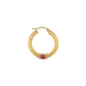  10k Gold Two tone Rose Tube Earrings   JewelryWeb Jewelry