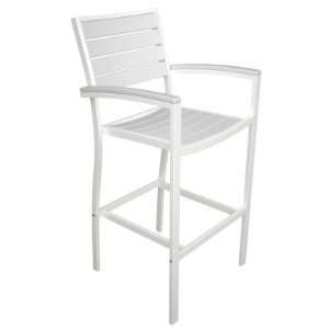  Polywood Euro Bar Height Arm Patio Chair   A202FABSA 