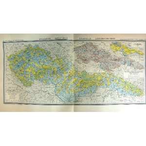  1935 Map Czechoslovakia Hydrologie Direction Des Vents 