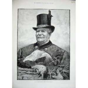 1884 Man Christmas Goose Hamper Uniform Percy Tarrant 