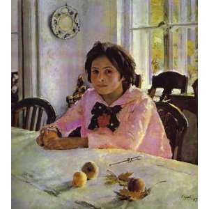   inches   Girl with Peaches. Portrait of Vera Mamo