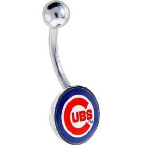  Major League Baseball Logo CURVED Belly Ring   Chicago 