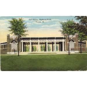 1920s Vintage Postcard   Golf House in Madison Park   Peoria Illinois