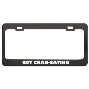 Got Crab Eating Macaque? Animals Pets Black Metal License Plate Frame 