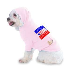 VOTE FOR JAYLIN Hooded (Hoody) T Shirt with pocket for your Dog or Cat 