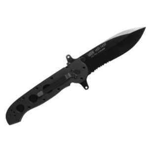  M21 Special Forces Linerlock Knife with Black Aluminum Handles Sports