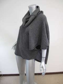 Joie Gray Batwing Short Sleeve Turtle Neck Cashmere Sweater S  