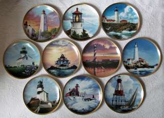 10 Plates THE AMERICAN LIGHTHOUSE COLLECTION By HOWARD KOSLOW Hamilton 