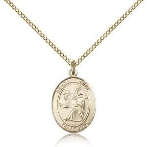 Luke the Apostle Medal Pendant 3/4 x 1/2 Inches 8068GF  Comes With 18 