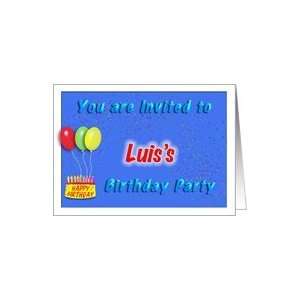  Luiss Birthday, Invitation to the Party Card Toys 